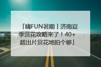 嗨FUN暑期丨济南夏季赏花攻略来了！40+超出片赏花地拍个够